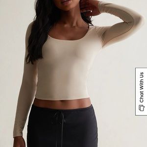 Scoop Neck Long Sleeve Shirt